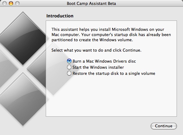 boot camp 2.1 for windows xp