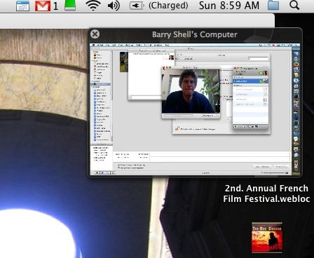 A shared screen in iChat