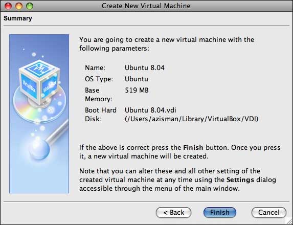 New virtual machine- summary