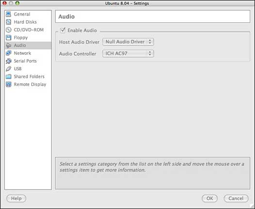 Optionally, enable audio