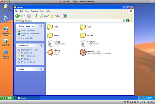 Inside the C:\Program Files\Ubuntu folder