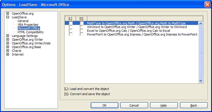 Load/Save- Microsoft Office