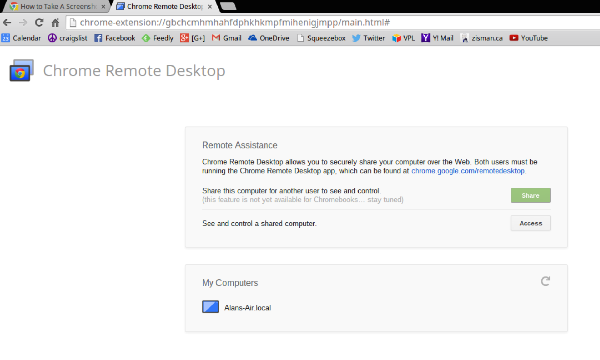 Chrome Remote Desktop on my Chromebook