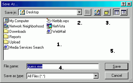 Windows 95/98 Save As dialogue