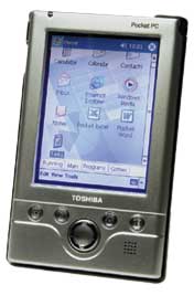 Toshiba's e740 PDA features built-in WiFi networking
