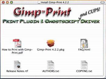 Gimp-print's installation folder