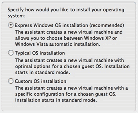Windows installation modes