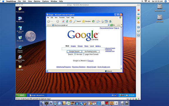 Parallels Workstation Windows XP