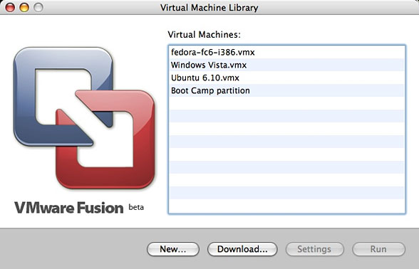 Virtual Machine library shows Boot Camp partition