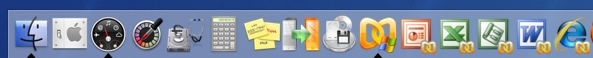 Dock with Mac and Windows icons