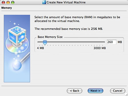 Set the amount of RAM