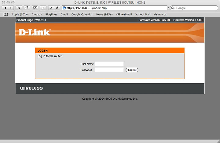 DLink login