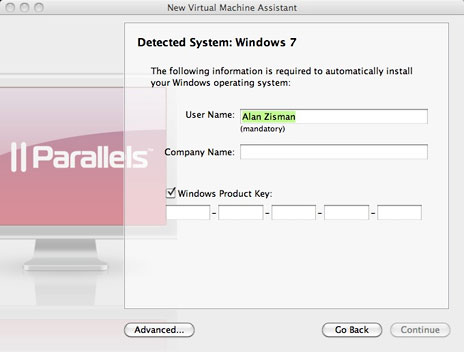 Parallels Desktop Install