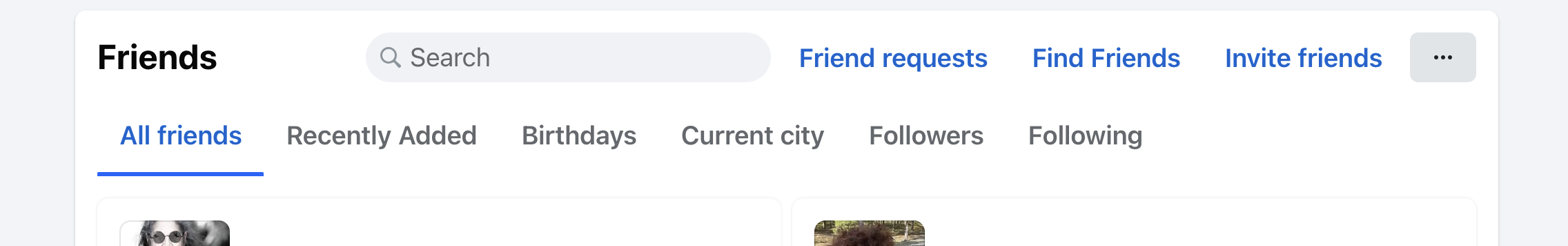 Friends list