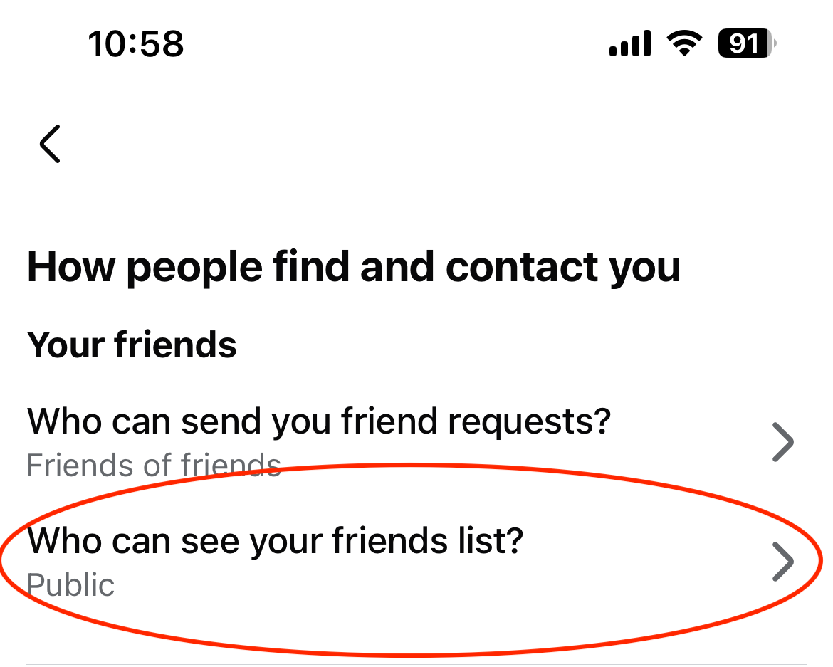 Who can see your friends list