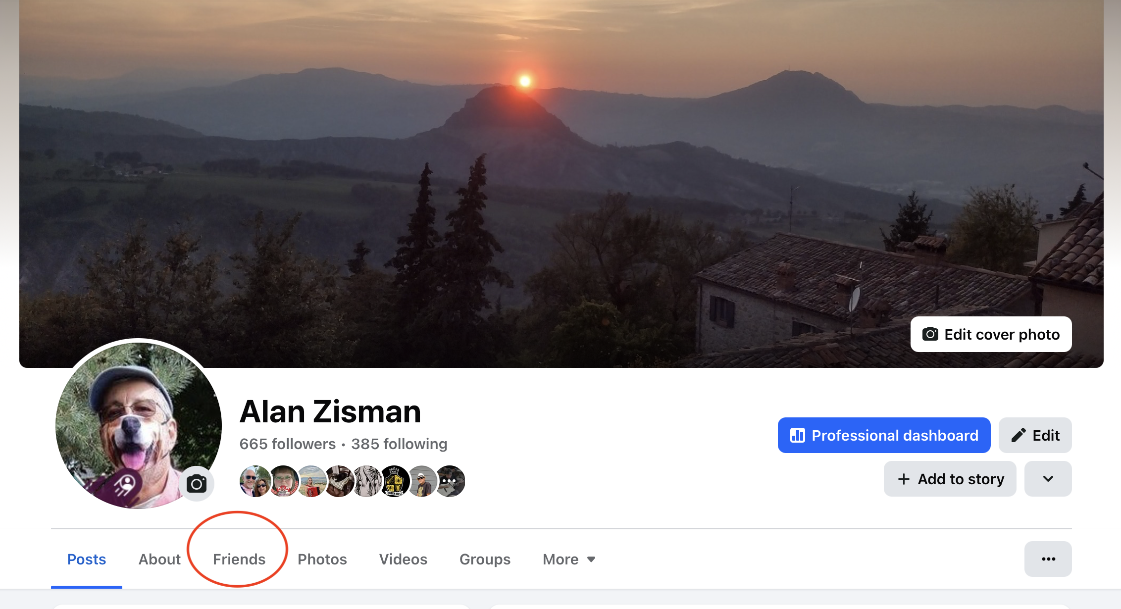 Facebook home page
