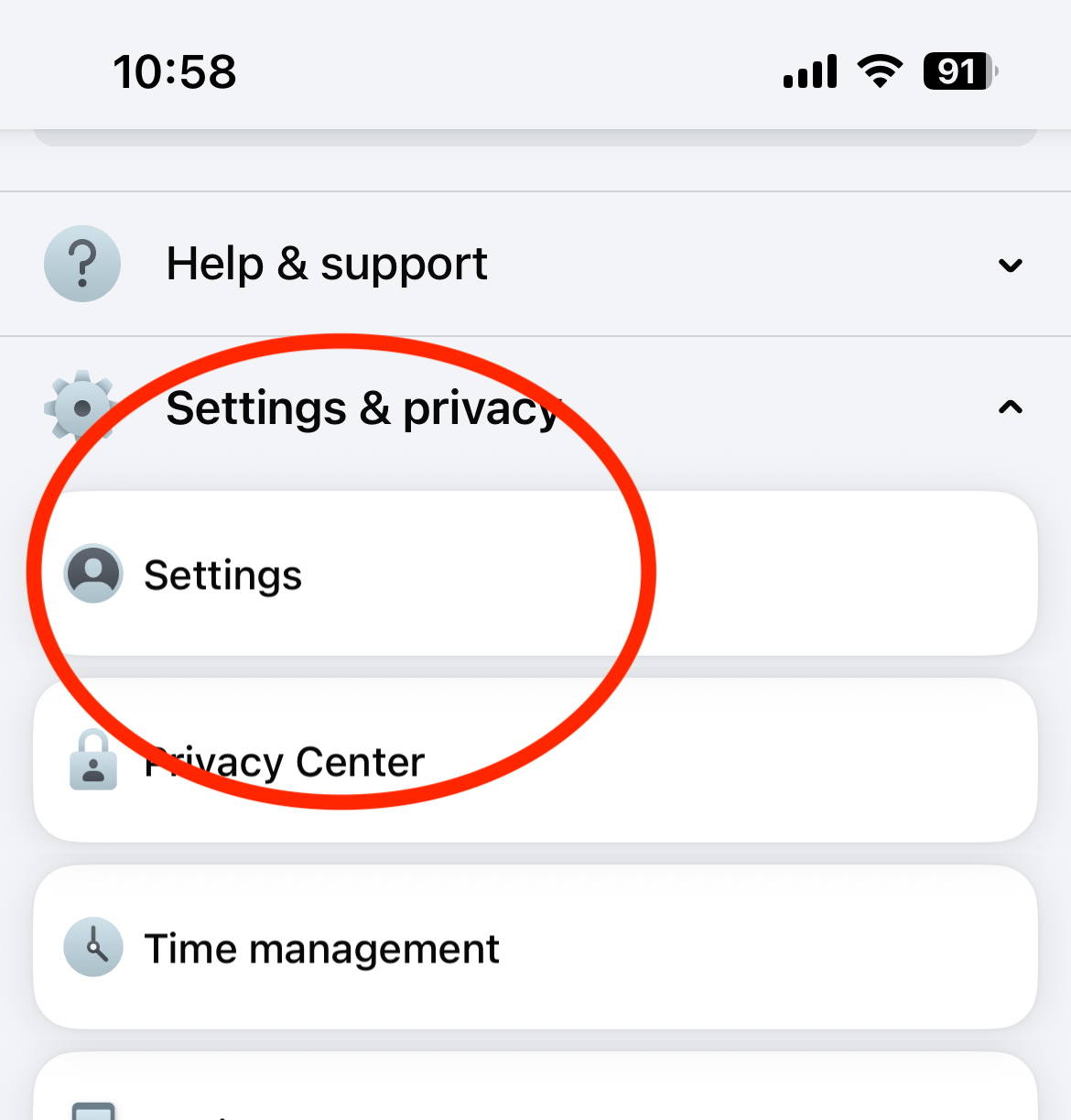 Find Settings