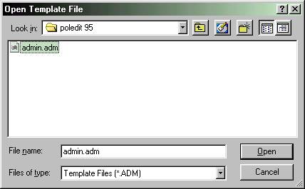 Poledit asks for a *.ADM file when first opened