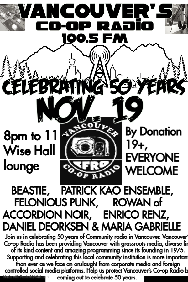 Nov 19 Co-op Radio fundraiser